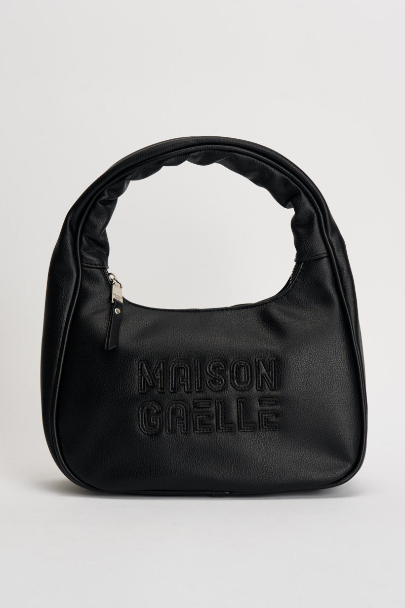Borsa donna hobo in semilpelle nera GACCW03242 NERO GAELLE 