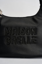 Borsa donna hobo in semilpelle nera GACCW03242 NERO GAELLE 
