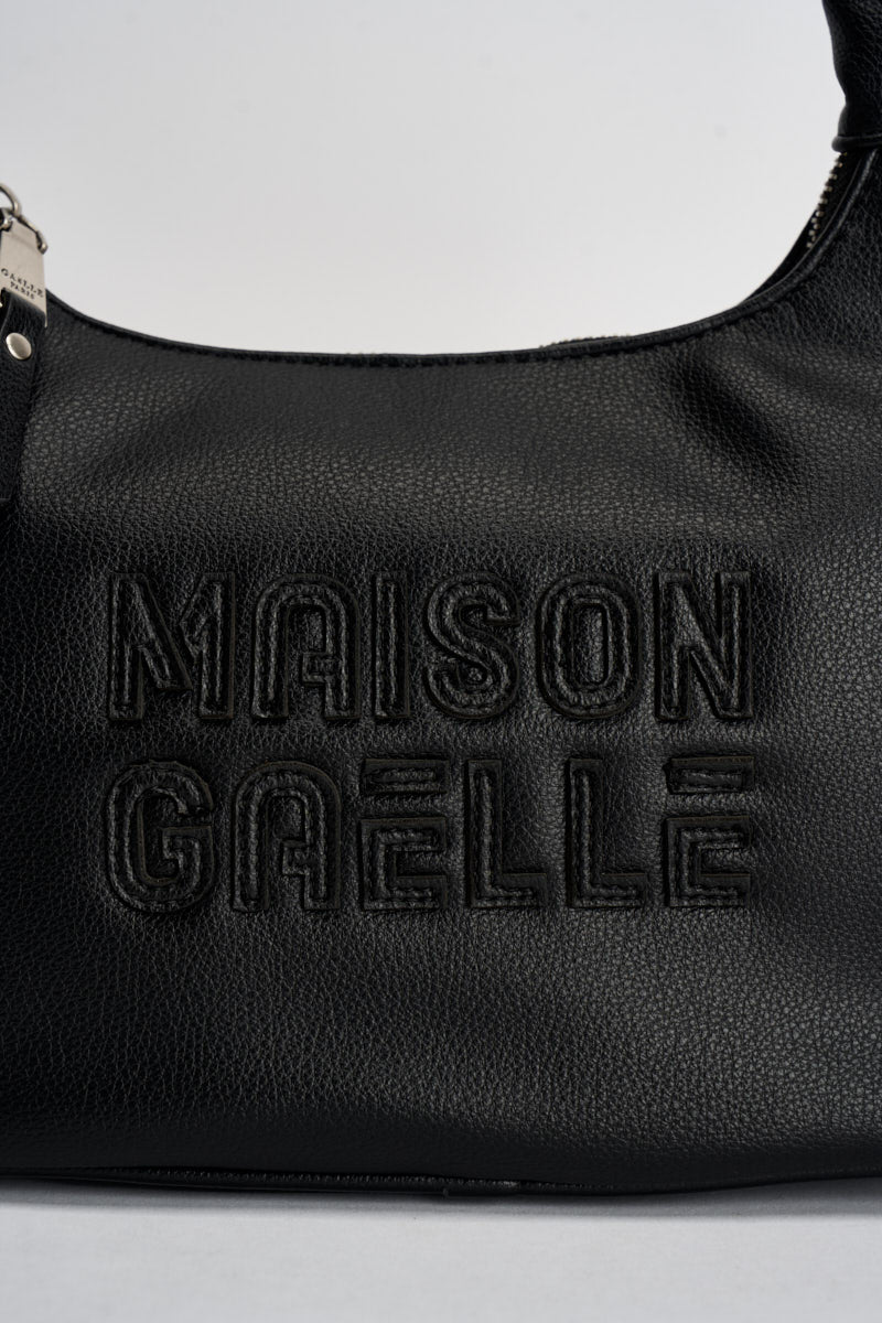 Borsa donna hobo in semilpelle nera GACCW03242 NERO GAELLE 