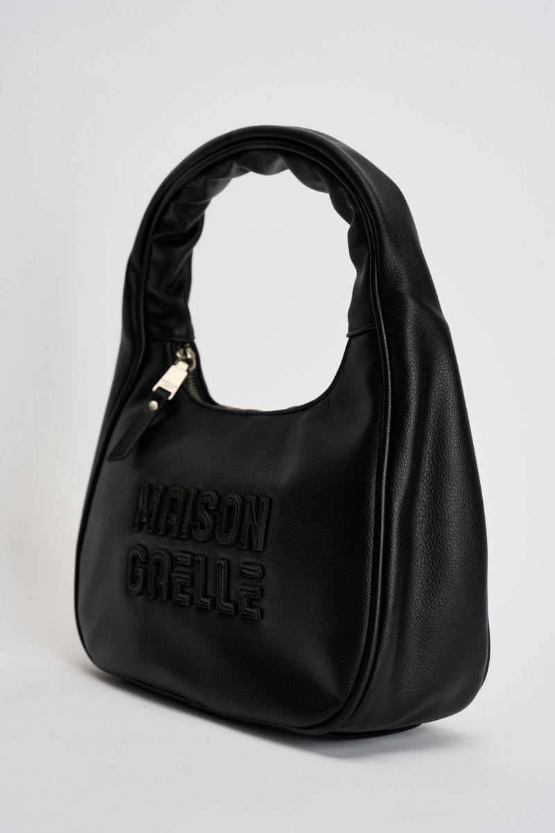 Borsa donna hobo in semilpelle nera GACCW03242 NERO GAELLE 