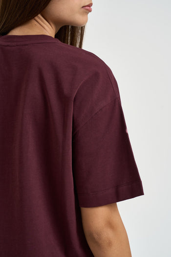 T-shirt donna con stampa bordeaux - 4