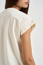 T-shirt donna con stampa panna ATLAS SABLE GRACE AND MILA 