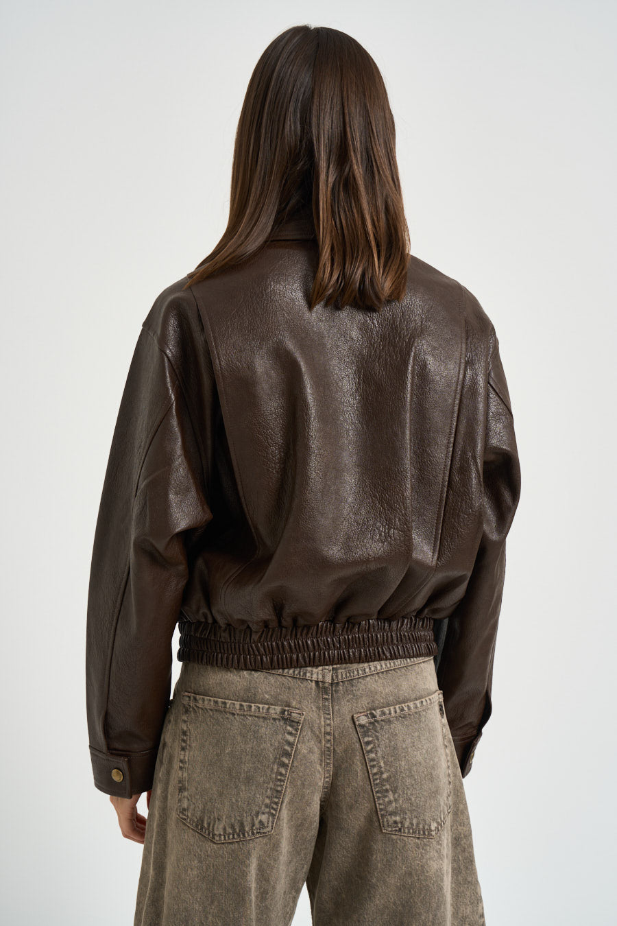 Giacchino donna in ecopelle marrone AXEL CHOCOLAT GRACE AND MILA 