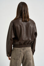 Giacchino donna in ecopelle marrone AXEL CHOCOLAT GRACE AND MILA 