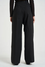Pantalone donna con pinces e bottoni nero NILAY NOIR GRACE AND MILA 