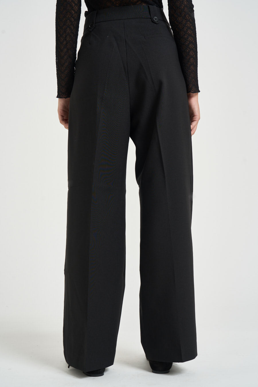 Pantalone donna con pinces e bottoni nero NILAY NOIR GRACE AND MILA 