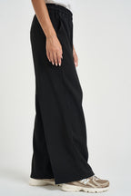 Pantalone donna vita elasticizzata nero NOBLESSE NOIR GRACE AND MILA 