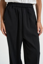 Pantalone donna vita elasticizzata nero NOBLESSE NOIR GRACE AND MILA 
