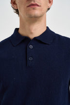 Polo uomo in lana blu notte UGF4063 BLU GRIFFAI 