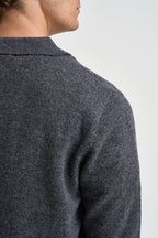 Polo uomo in lana grigio antracite UGF4063 GRIGIO SCURO GRIFFAI 