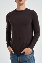 Maglia uomo girocollo marrone scuro UGF4083 MORO GRIFFAI 