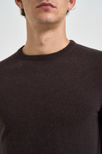 Maglia uomo girocollo marrone scuro UGF4083 MORO GRIFFAI 