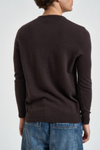 Maglia uomo girocollo marrone scuro UGF4083 MORO GRIFFAI 