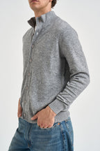 Cardigan uomo in maglia con bottoni grigio UGF4087 GRIGIO CHIARO GRIFFAI 