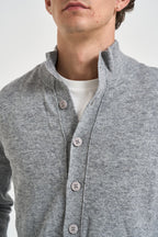 Cardigan uomo in maglia con bottoni grigio UGF4087 GRIGIO CHIARO GRIFFAI 
