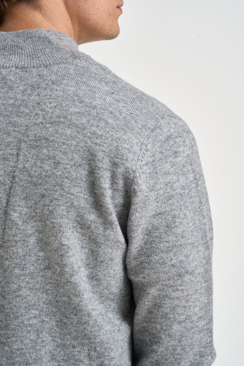 Cardigan uomo in maglia con bottoni grigio UGF4087 GRIGIO CHIARO GRIFFAI 