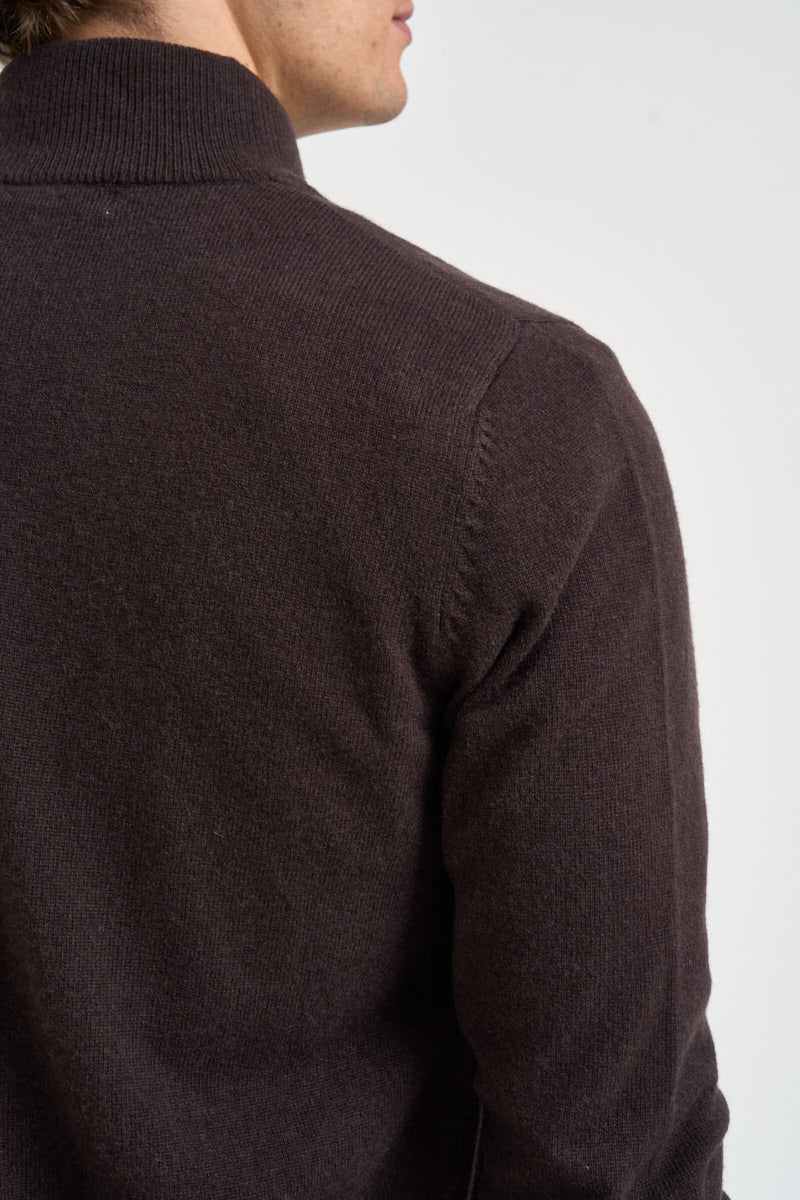 Cardigan uomo in maglia con bottoni marrone UGF4087 MORO GRIFFAI 