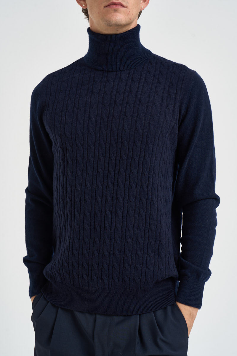 Maglione uomo dolcevita blu notte UGF4089 BLU GRIFFAI 