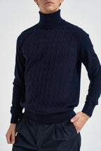 Maglione uomo dolcevita blu notte UGF4089 BLU GRIFFAI 