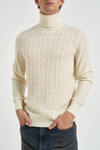 Maglione uomo dolcevita panna UGF4089 PANNA GRIFFAI 