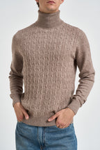 Maglione uomo dolcevita panna UGF4089 TORTORA GRIFFAI 