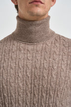 Maglione uomo dolcevita panna UGF4089 TORTORA GRIFFAI 
