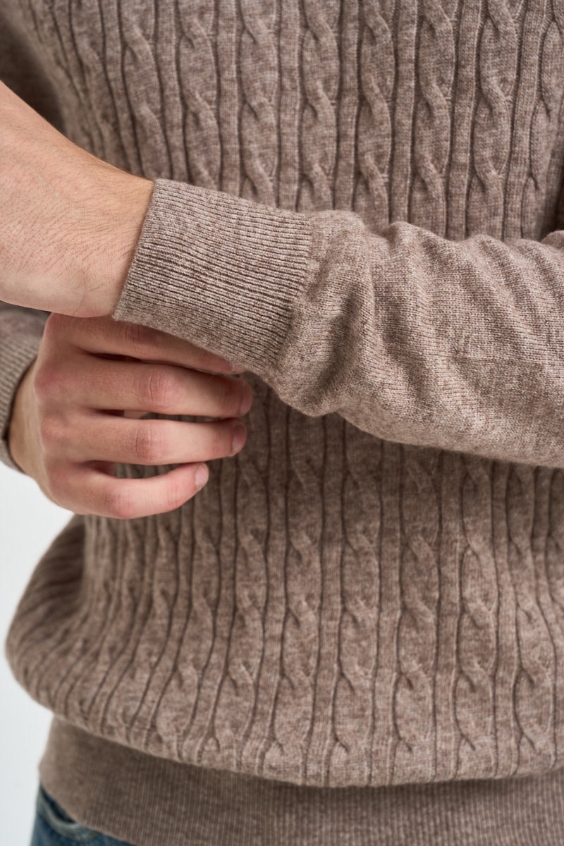 Maglione uomo dolcevita panna UGF4089 TORTORA GRIFFAI 