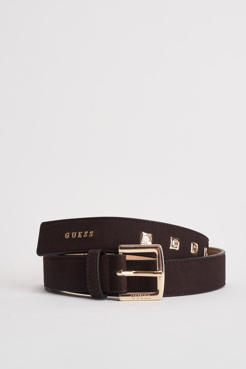 Cintura donna con borchie marrone scuro