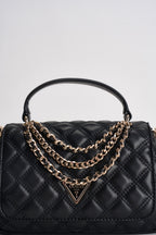 Borsa a mano Giully in similpelle nera HWQG9673190 BLACK GUESS 