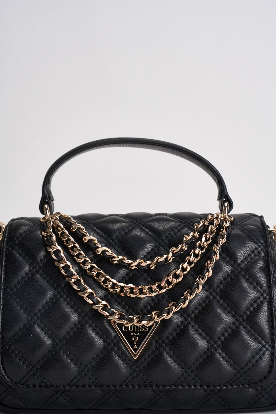 Borsa a mano Giully in similpelle nera HWQG9673190 BLACK GUESS 