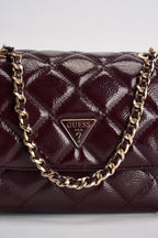 Borsa donna Juliet Mini vernice bordeaux HWQT2456740 BURGUNDY GUESS 