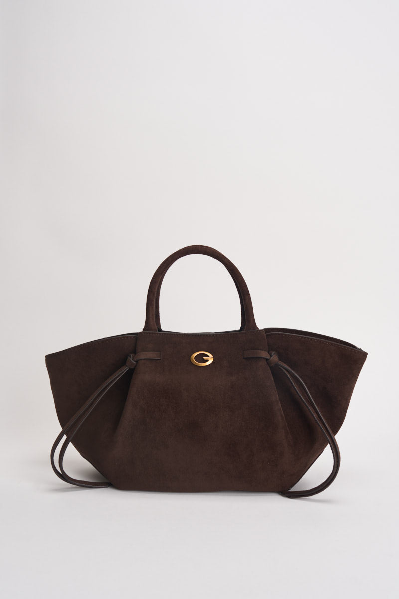 Borsa donna a mano Allegra in camoscio marrone HWSG2237060 MORO GUESS 