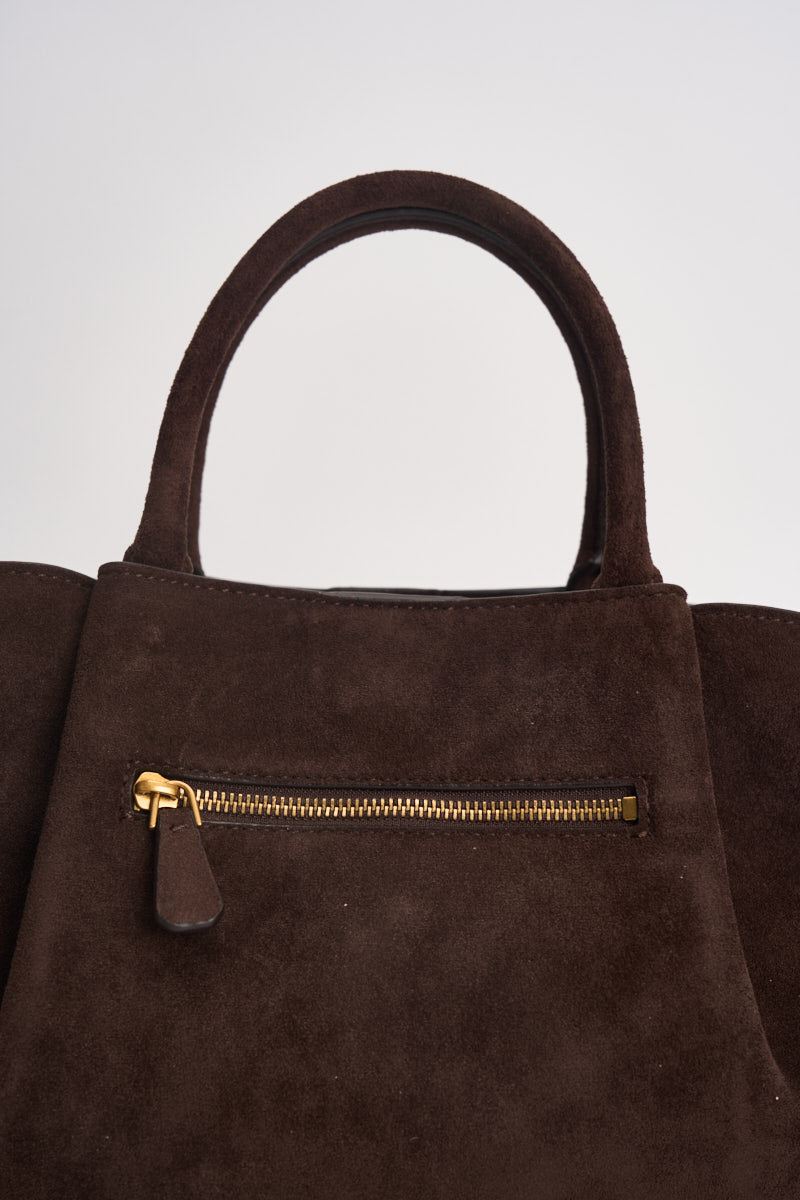 Borsa donna a mano Allegra in camoscio marrone HWSG2237060 MORO GUESS 