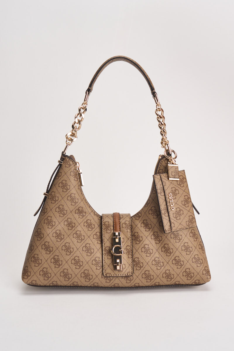 Borsa donna Yvonne similpelle marrone chiaro HWSG2378010 LTL GUESS 