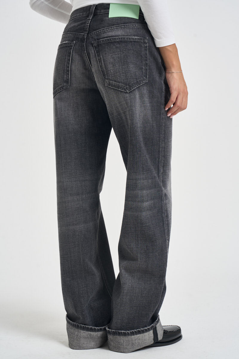 Jeans donna gamba dritta vintage nero BONNIE HEDWIGBLACK HAIKURE 