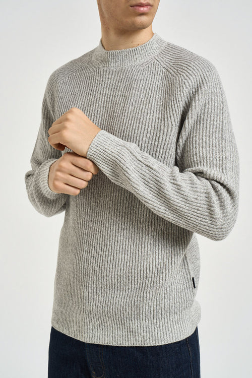 Maglione uomo girocollo grigio mélange - 2