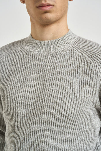 Maglione uomo girocollo grigio mélange - 3