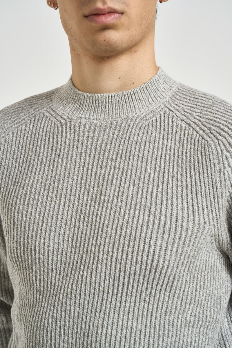Maglione uomo girocollo grigio mélange 3223H PERLA HAMAKI-HO MILANO 