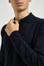 Polo uomo in maglia blu notte 3234H BLU HAMAKI-HO MILANO 