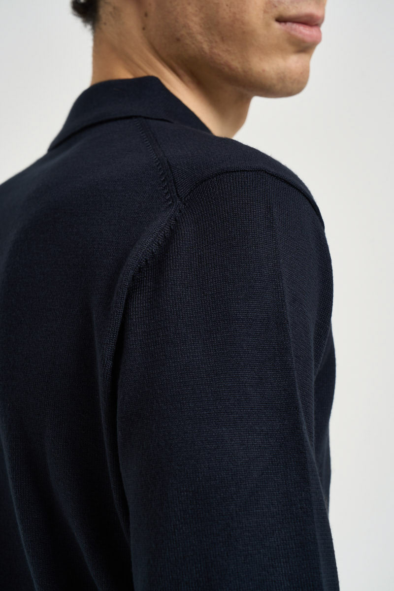Polo uomo in maglia blu notte 3234H BLU HAMAKI-HO MILANO 