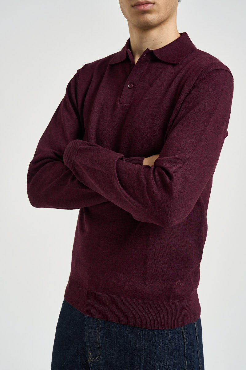 Polo uomo in maglia bordeaux 3234H BORDEAUX HAMAKI-HO MILANO 