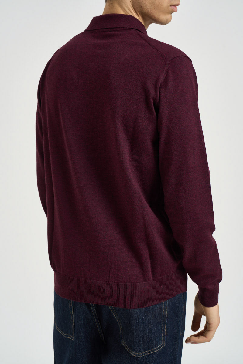 Polo uomo in maglia bordeaux 3234H BORDEAUX HAMAKI-HO MILANO 