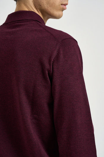 Polo uomo in maglia bordeaux - 6