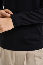 Polo uomo in maglia nera 3234H NERO HAMAKI-HO MILANO 
