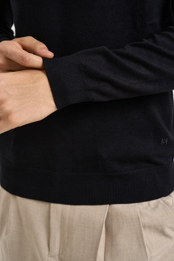 Polo uomo in maglia nera - 3