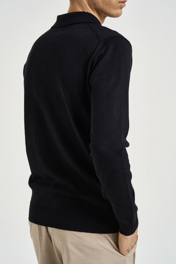 Polo uomo in maglia nera - 4