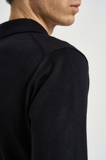 Polo uomo in maglia nera - 5