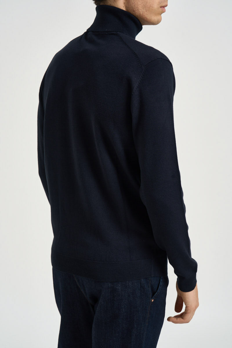 Maglia uomo dolcevita blu notte 3235H BLU HAMAKI-HO MILANO 
