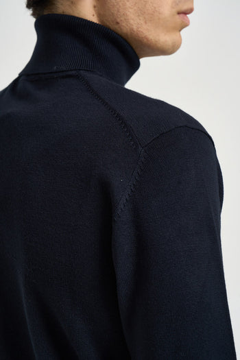 Maglia uomo dolcevita blu notte - 4