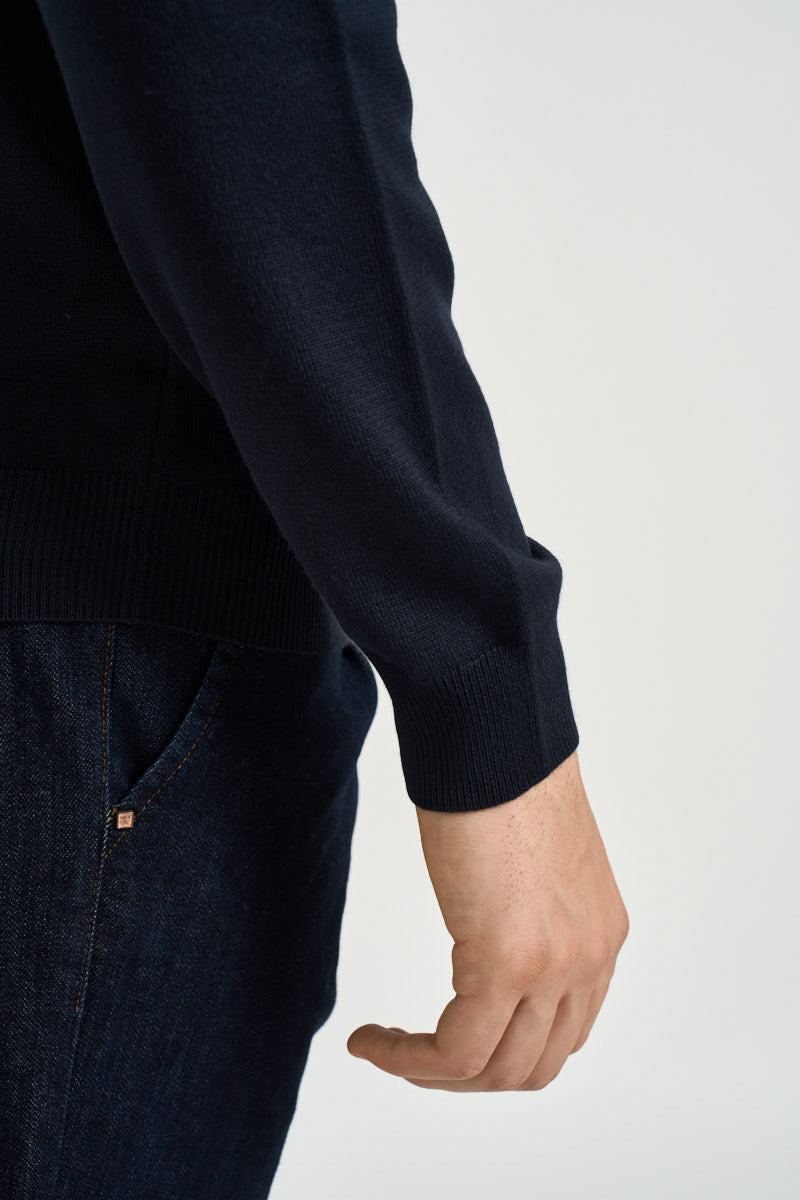 Maglia uomo dolcevita blu notte 3235H BLU HAMAKI-HO MILANO 